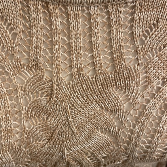 INC Open Weave With Lace Bottom Top - Picture 2 of 4